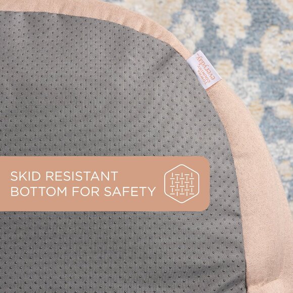 Faux Linen Cozy Cuddler Pet Bed – Small, Taupe - Picture 4 of 5